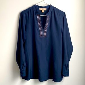 Michael Kors Navy Blouse - Size Small